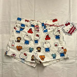 Hello Kitty x Levi’s 45th Anniversary Denim Shorts NWT